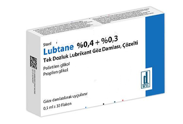 LUBTANE %0,4 + %0,3 TEK DOZLUK LUBRIKANT GOZ DAMLASI, COZELTI (30 ADET)